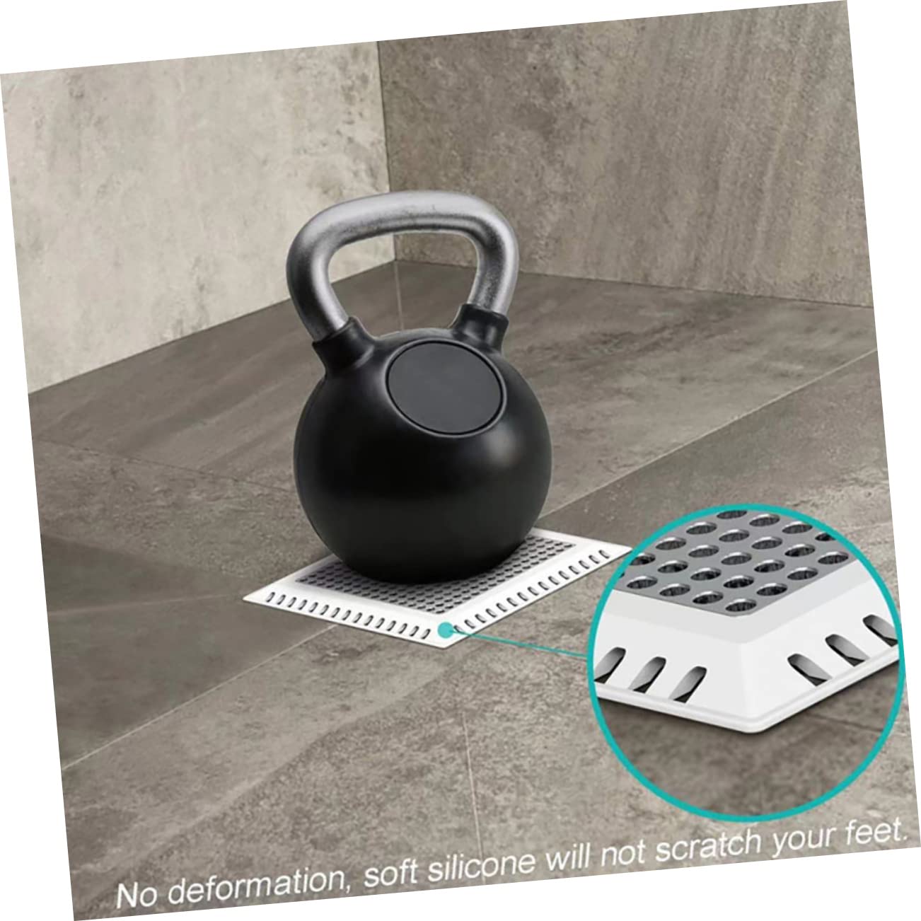 HOMSFOU 5 Pezzi scarico a pavimento dentro Maglia fermacapelli da cucina tappo gocciolatoio per lavello Coperchio di scarico della doccia cattura doccia Acciaio inossidabile Silver