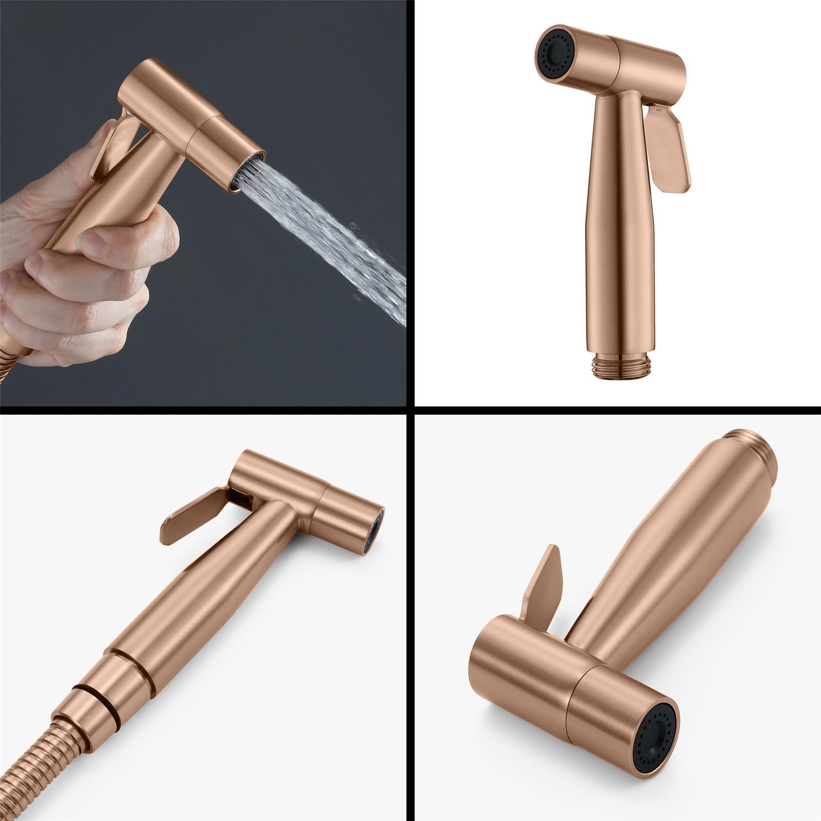 Pulverizador De Bidé para Inodoro, Kit De Rociador De Mano para Inodoro Kit De Rociador De Bidet De Acero Inoxidable, Higiene Personal, Limpieza De Mascotas