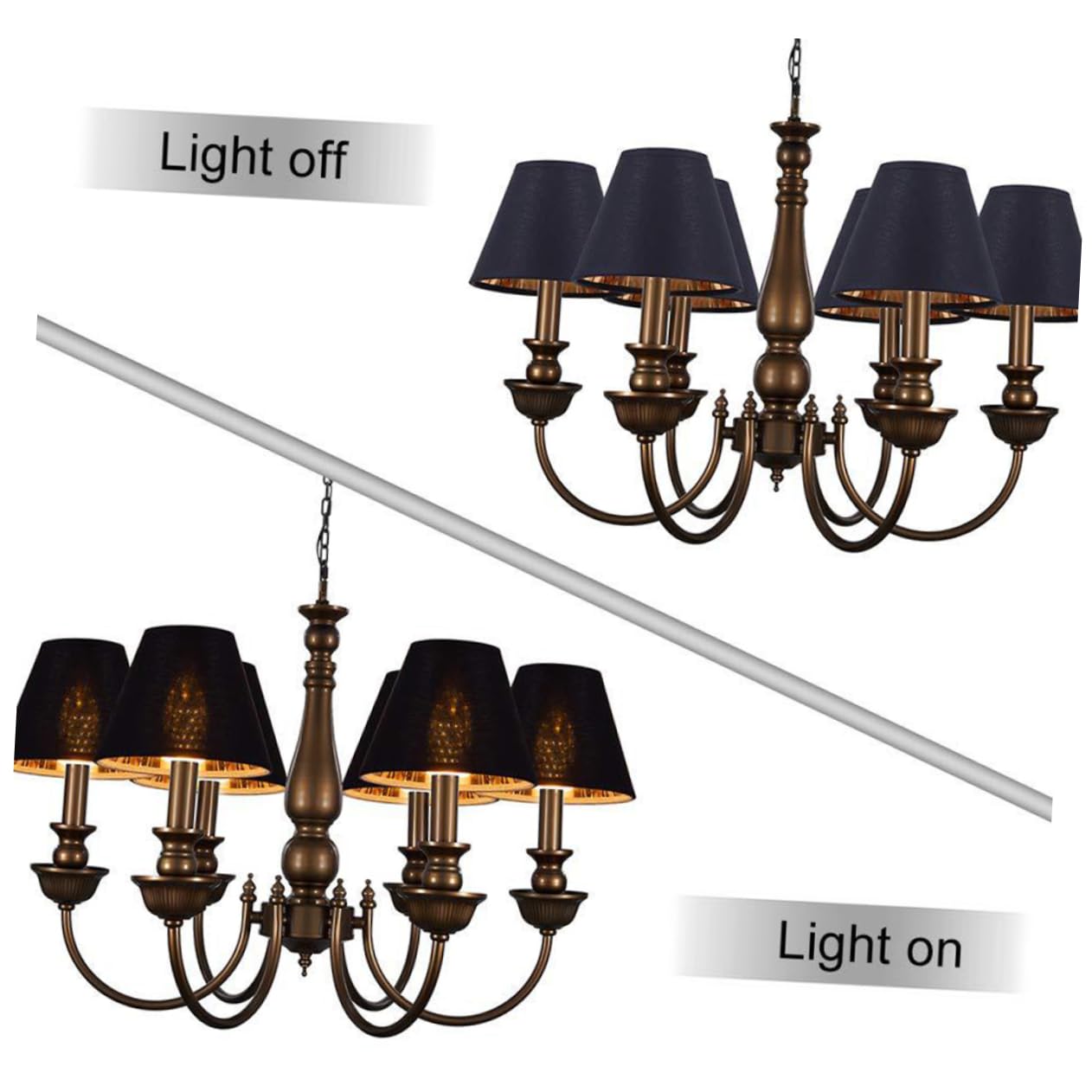 Uonlytech Abat-Jour en Lin Tissu Housse de Lampe pour Lustres Lumières Table Lampadaire Lampes de Plafond Remplacement de Lampe
