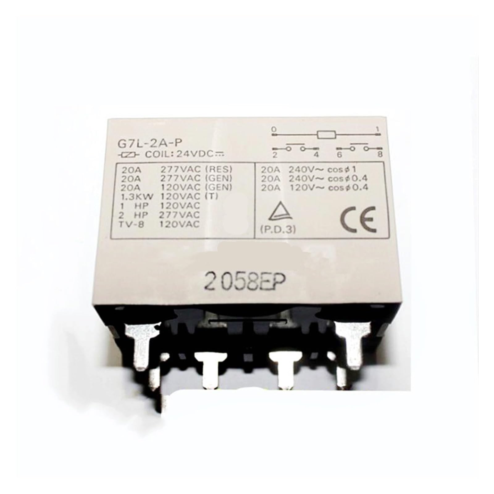 WQGQPXOB Relay G7L-2A-P 24VDC G7L-2A-P-24VDC G7L2AP G7L2AP24VDC G7L-2A G7L DC24V 24V DIP6 2pcs/lot