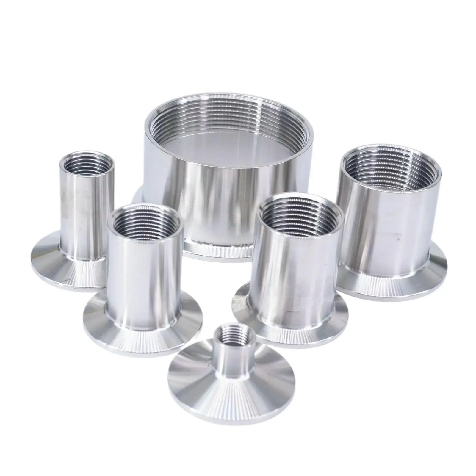 Smglrueat Women's One Color 1Pc 1" Bspt Tri Clamp 1.5" 304 Stainless Ferrule Clamp Pipe Fitting