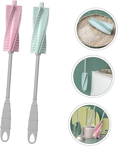 Miniatura 2 de ibasenice Cepillo limpiador de biberones, cepillo limpiador de biberones, cepillo de limpieza de botellas de leche, cepillo de limpieza para
