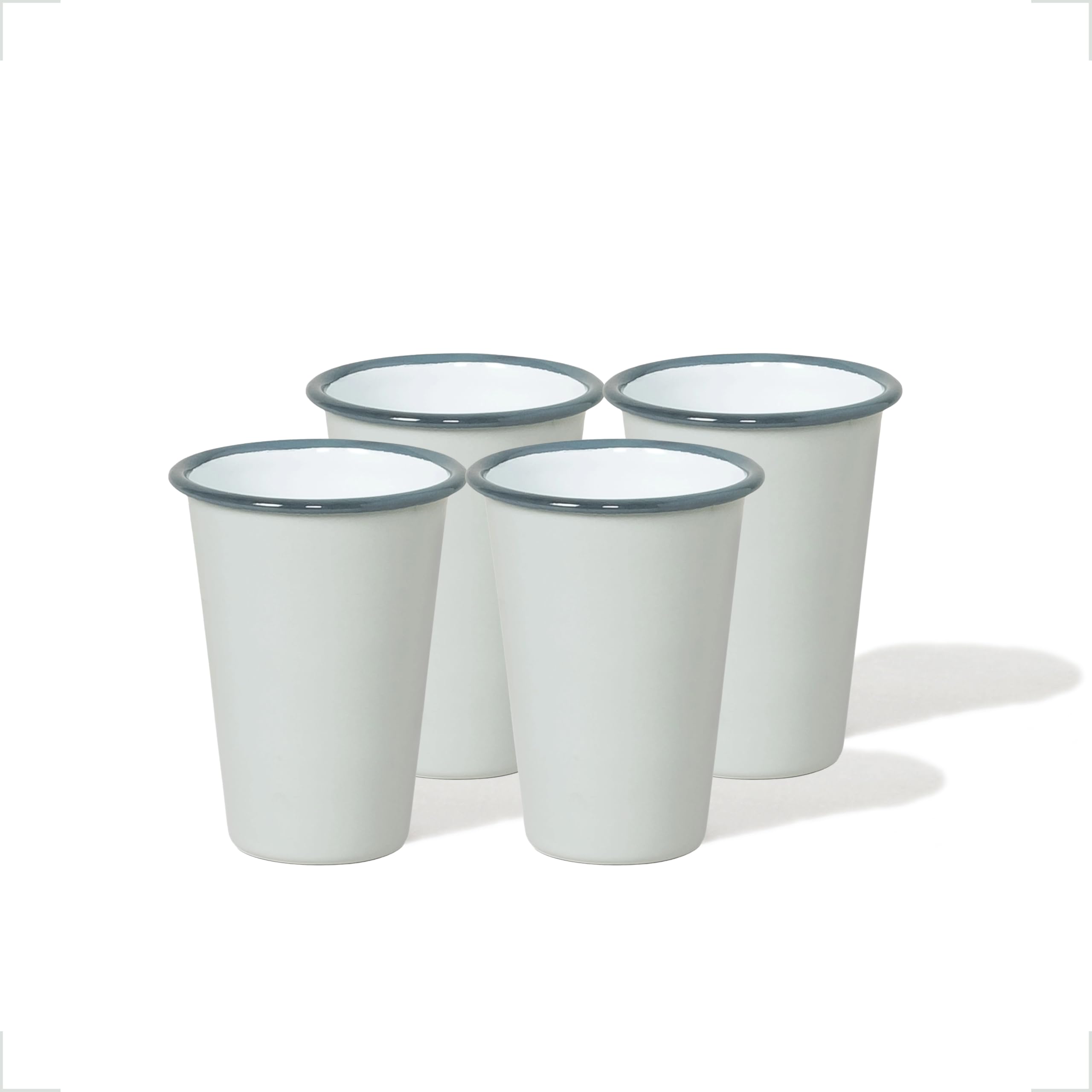 Photo 1 of Falcon Enamelware Tall Tumbler, Durable Enamel Drinking Cup, (14 oz), Classic & Stackable Design, Drinking Cup for Kitchen, Outdoor, Camping & Picnic Use (Oyster Gray)