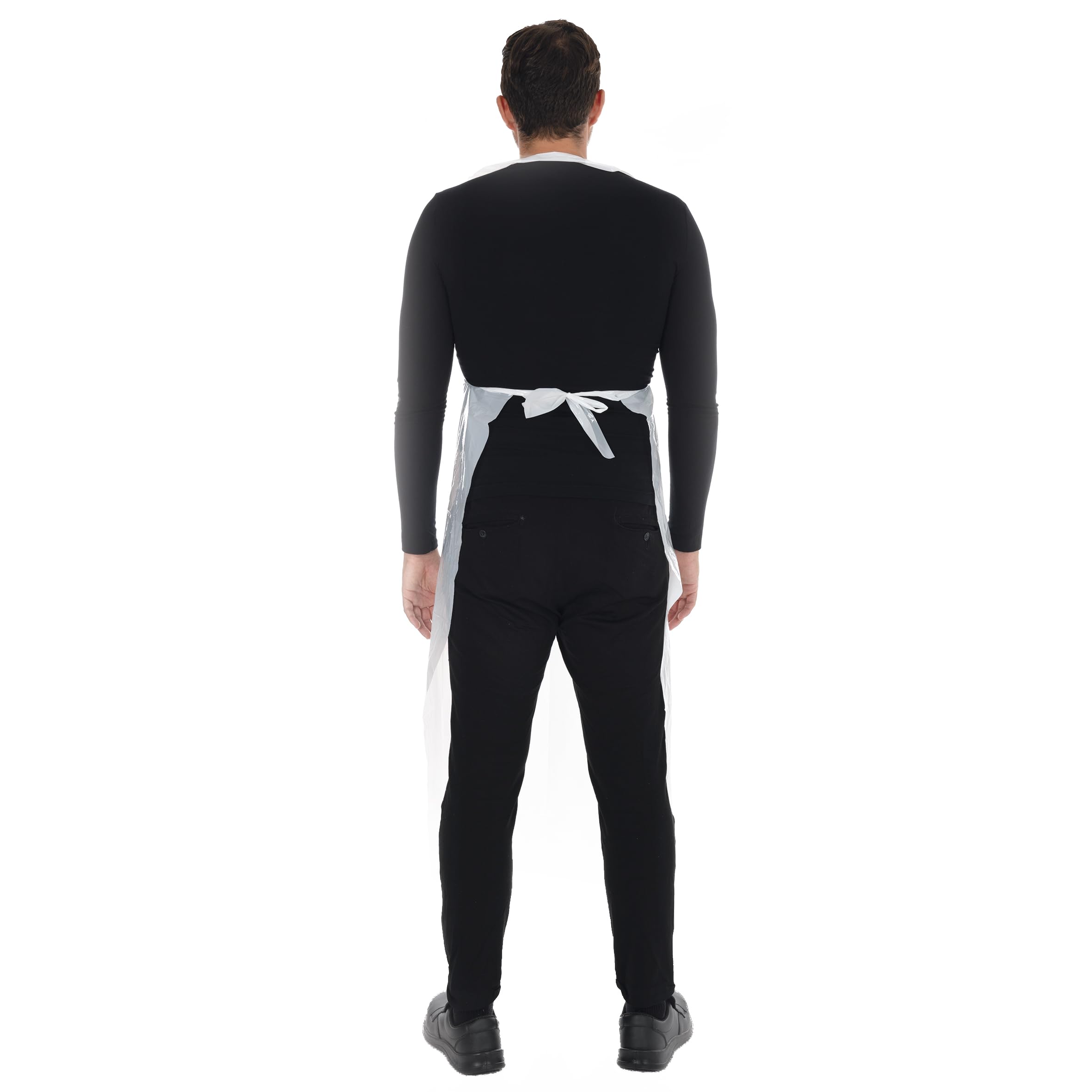 Franz Mensch 500 Stück Hygostar Einwegschürzen geblockt ca. 25 my | LDPE, weiß, 25my, L: 150cm, B: 75cm, Karton, Einwegschürzen, Plastikschürzen, Einmalschürzen