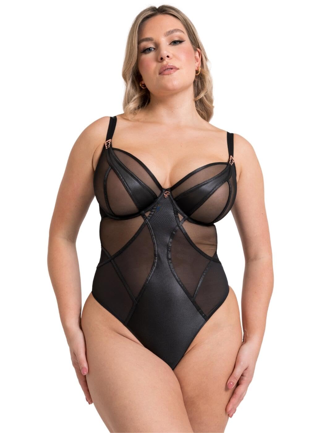 Curvy Kate Suspense Plunge Bodysuit Black Black 34FF