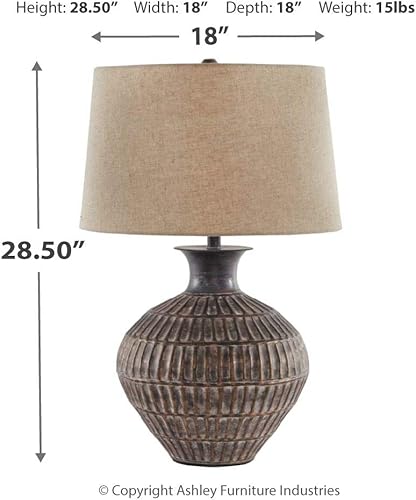 Miniatura 5 de Signature Design by Ashley L100654Mahfuz - Lámpara de mesa, L207354