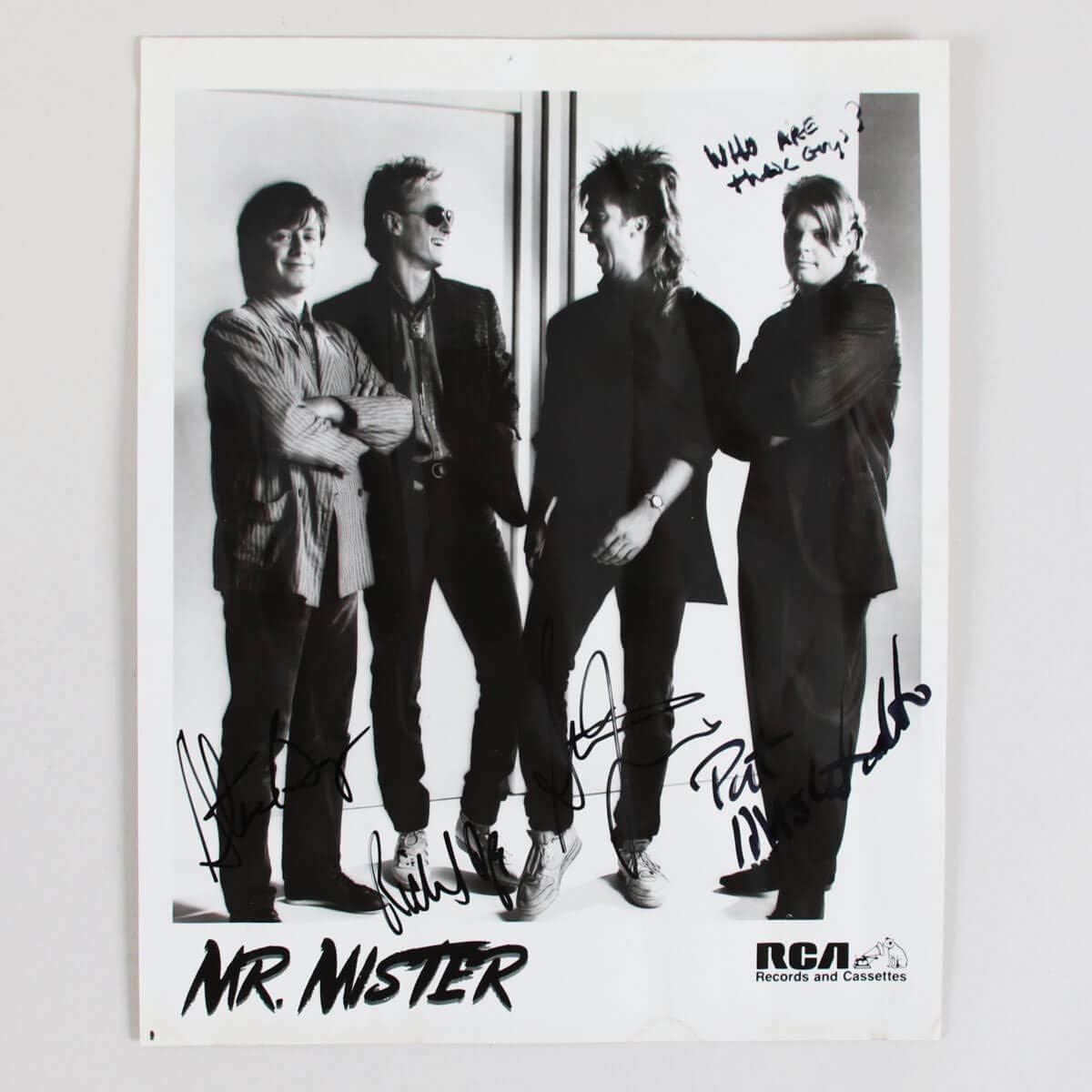 Mr. Mister Signed Photo (4) Steve Farris, Steve George, Pat Mastelotto & Richard Page - COA JSA