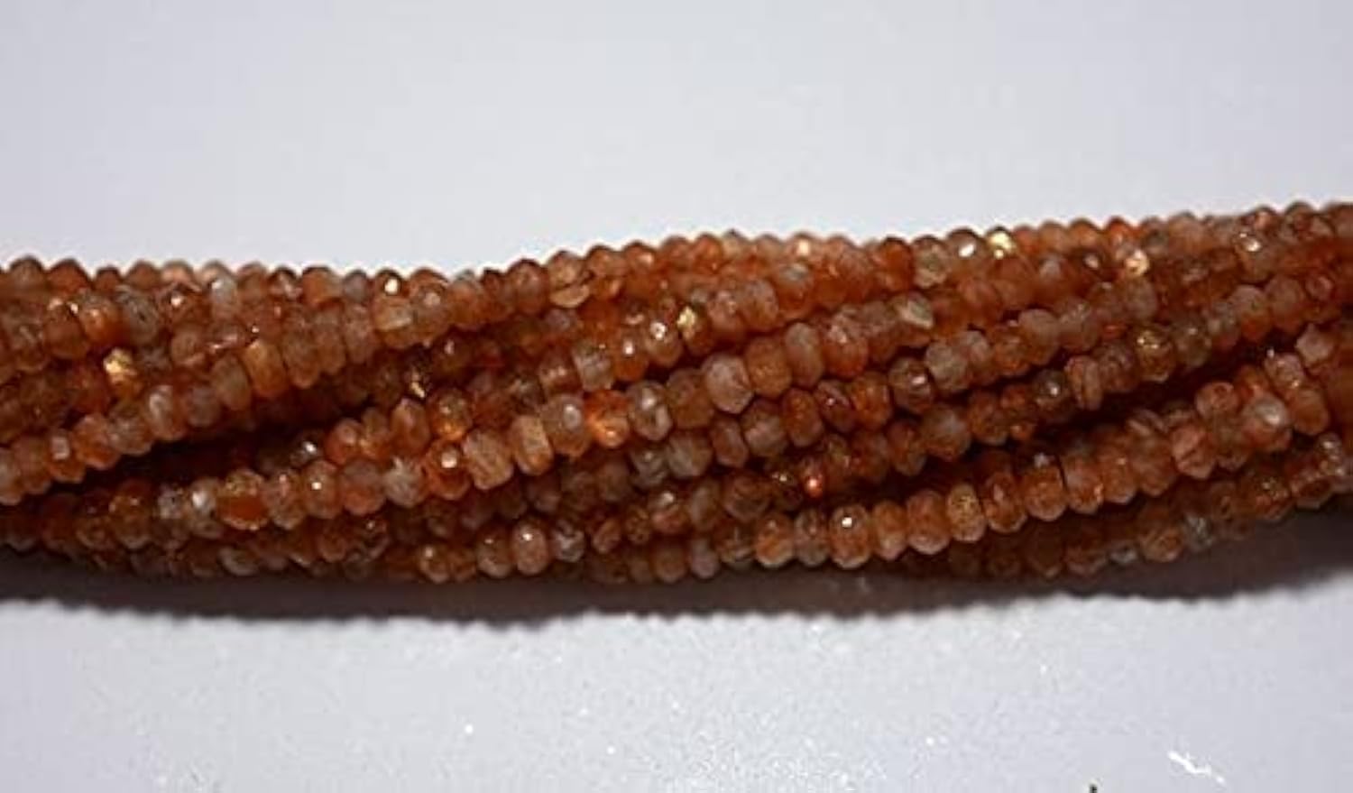 Perles pierre de soleil facettées 3.5mm rondelles de lithothérapie pour bijoux