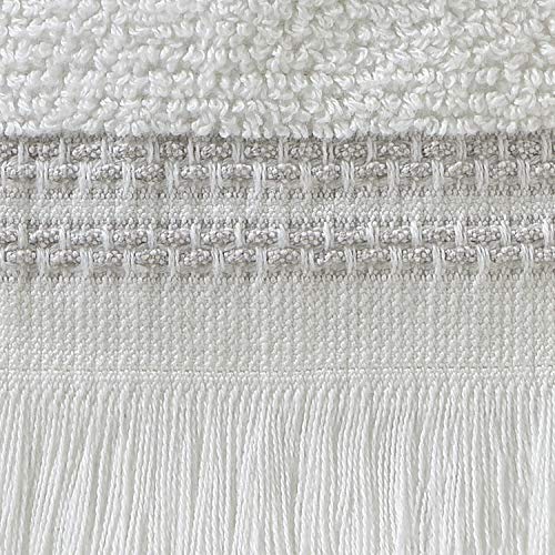 Skl Home Casual Monogram Fingertip Towel Set, 11X18, White 2 Pack #TOP1