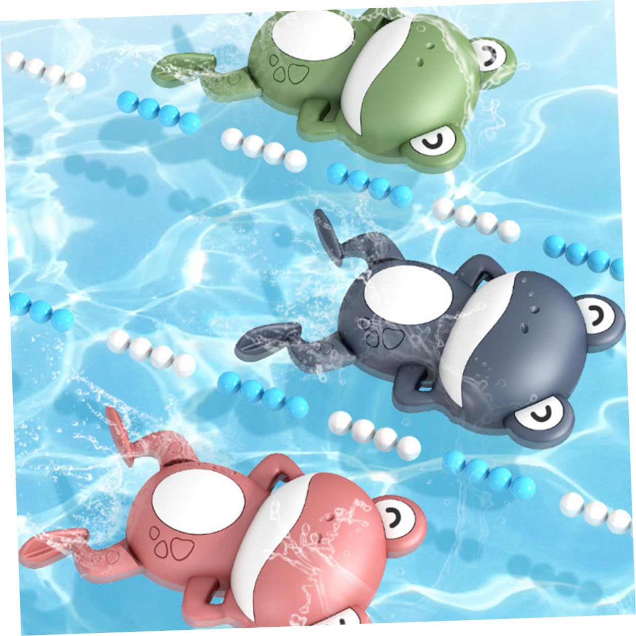 Jouet de Bain pour Bébé Grenouille à Remonter, Lot 3 Pièces
