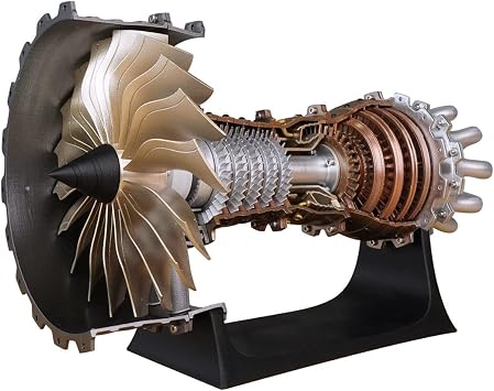 Trent 900 Turbofan Engine Model Kit That Works, 150+pcs Turbojet Aero Aircraft Fighter Engine Mechanical Simulation Electric Model, DIY Build Your Own Engine for Adults