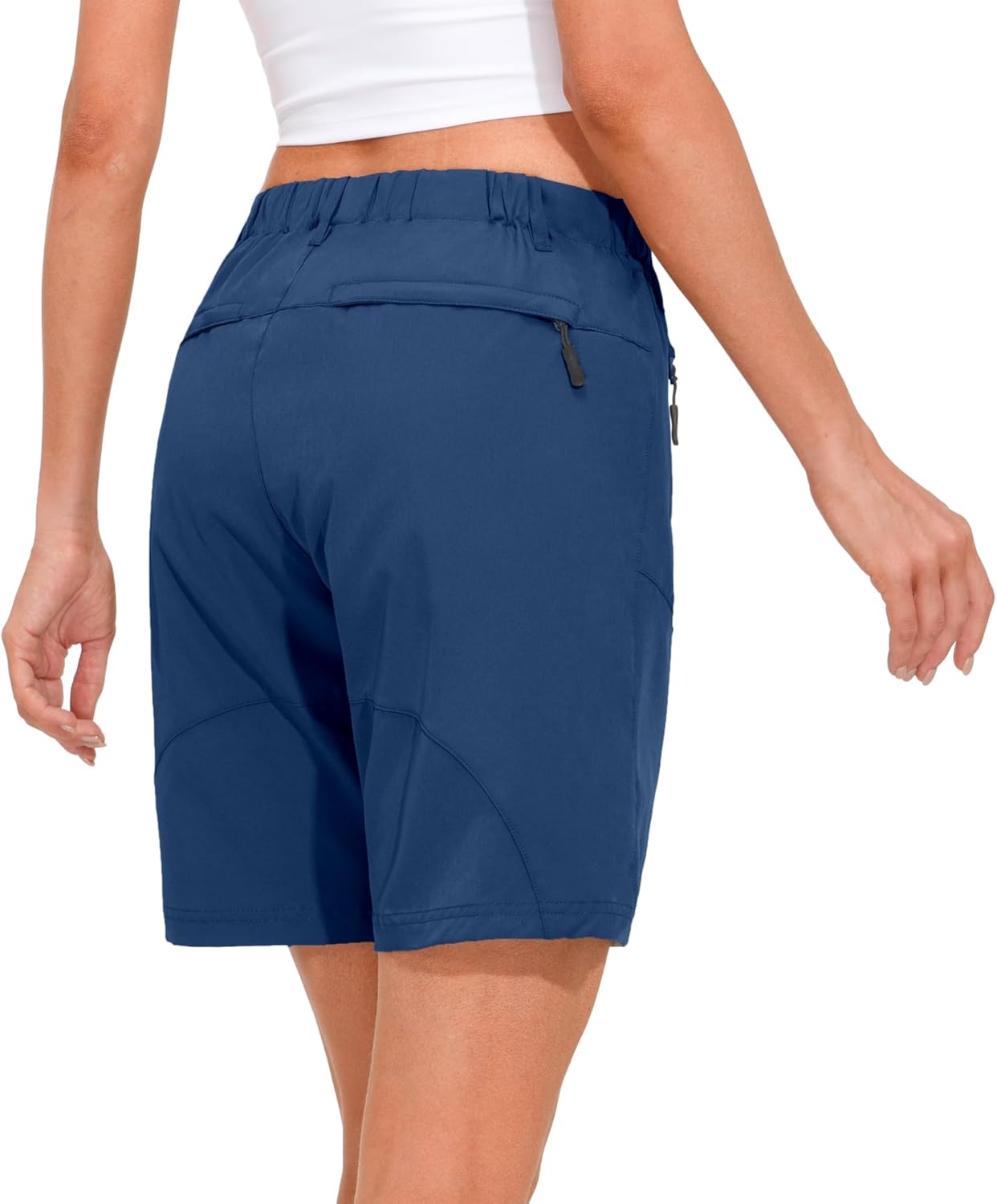 Mapamyumco Women’s Hiking Shorts Quick Dry Stretch for Golf Outdoor Camping Travel, Zipper Pockets