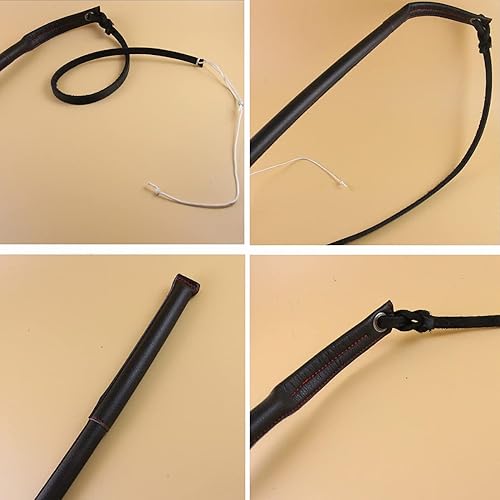 Miniatura 3 de Zerodis Látigo para perros, de piel de vaca artificial para entrenamiento de mascotas, látigo de entrenamiento para perros medianos y grandes