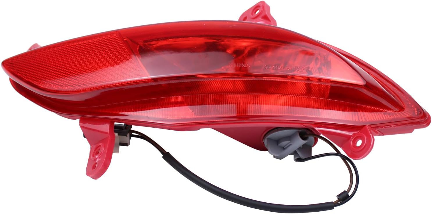 ApplianPar 2Pcs Rear Left and Right Side Bumper Reflector with Plug for Hyundai Santa Fe Sport 2013-2016