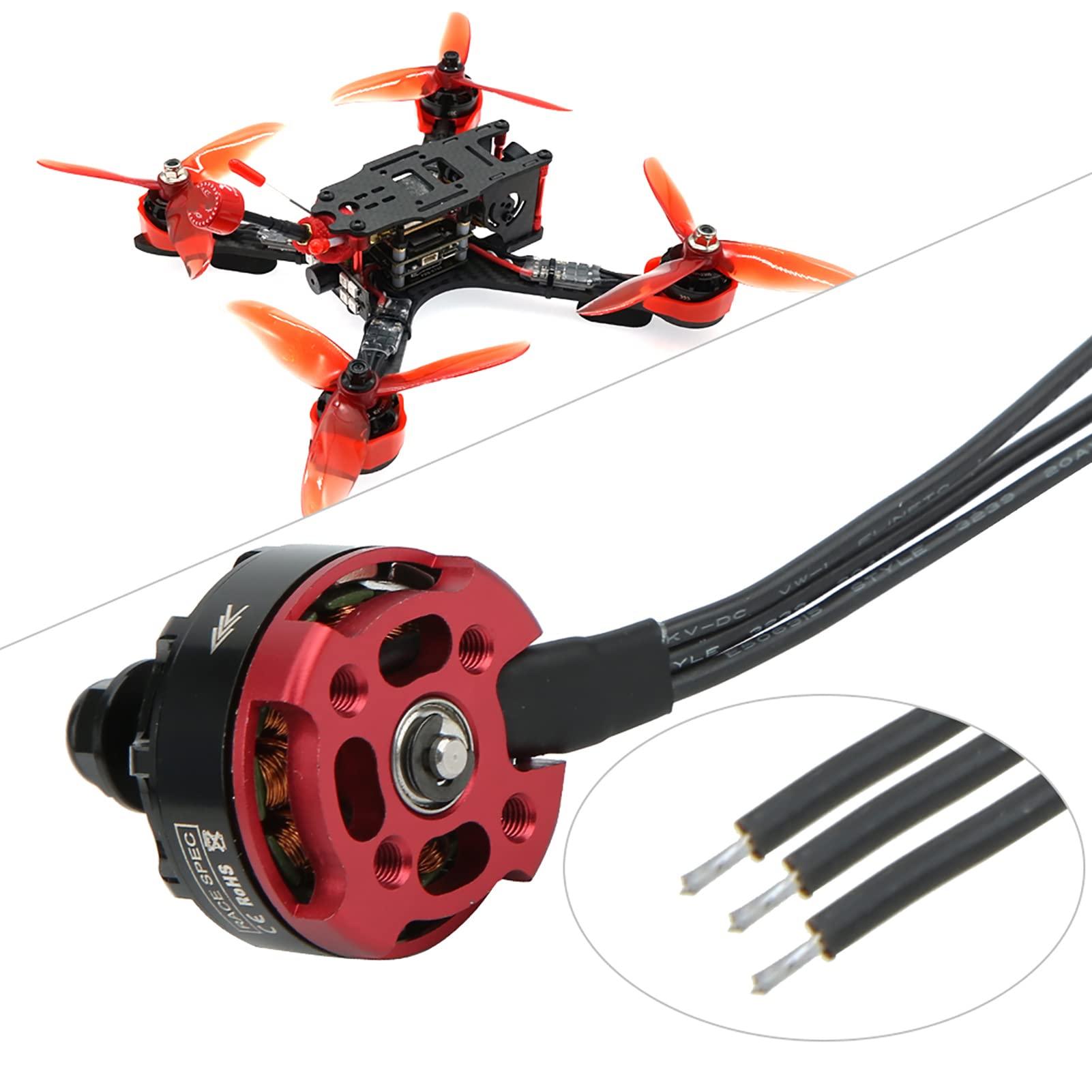 Moteur Brushless 2205 2300KV + ESC 30A BLHeli_S + Hélice 5045 – Kit Complet Pour Drone FPV