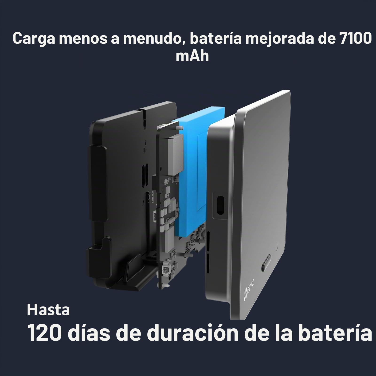 EZVIZ Cámara de mirilla inteligente 4K AI, visor de puerta inalámbrico, reconocimiento facial, detección humana, visión amplia de 155°, conversación bidireccional, resistente a la intemperie