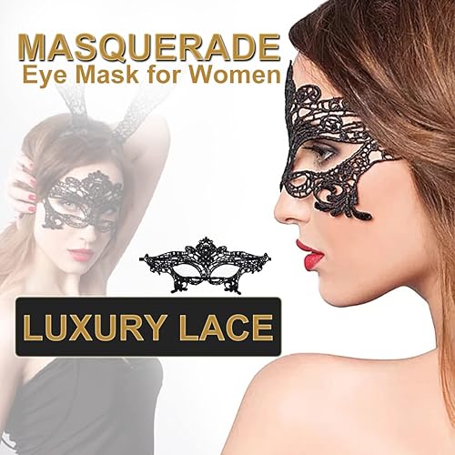 Miniatura 8 de Máscara de mascarada para mujer estilo veneciano con diamantes de imitación brillantes para fiesta de metal