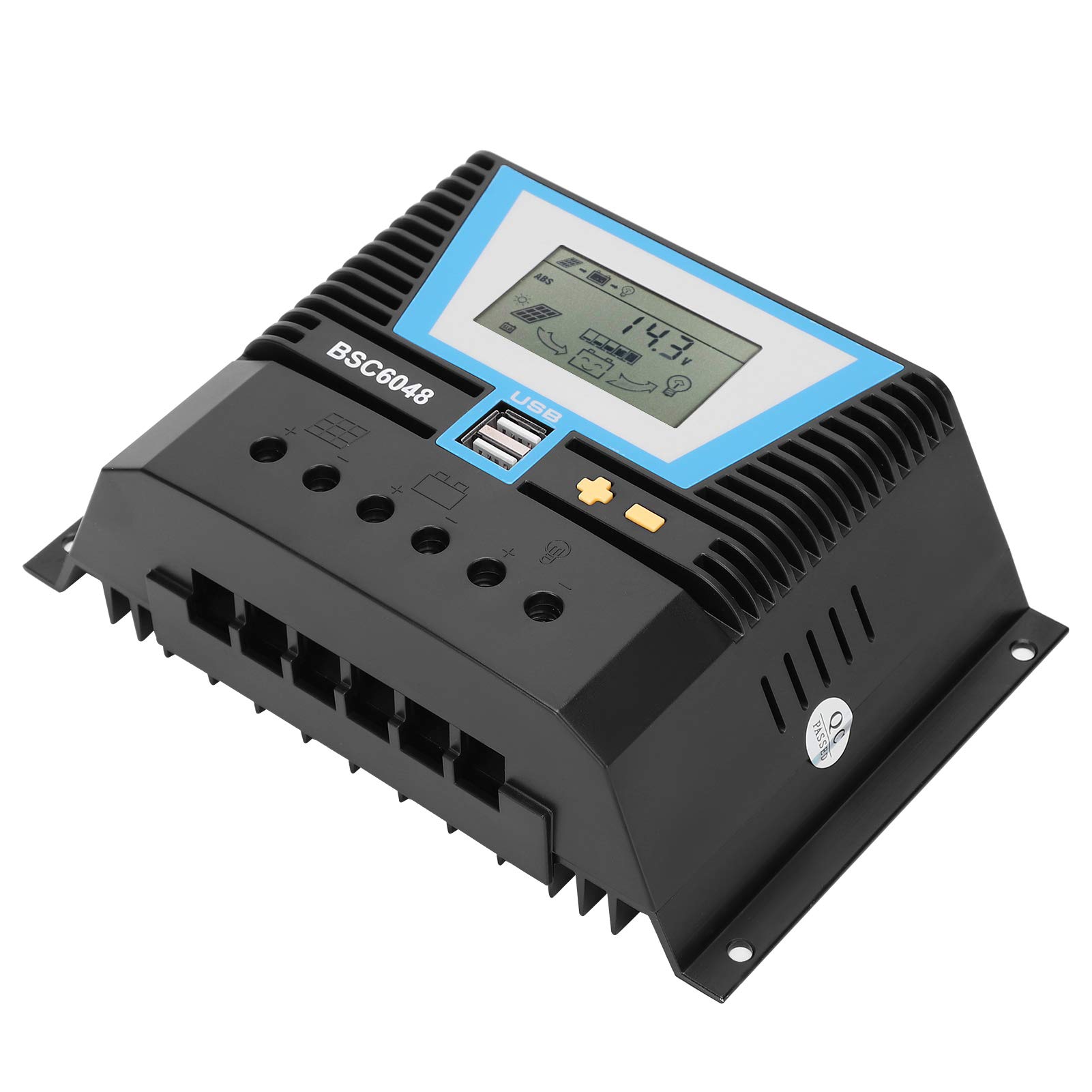 Controlador Solar Controlador de Carga Solar Inteligente Multifuncional para Baterías de 12 V/24 V/36 V/48 V con Gran Adaptabilidad y Tamaño Compacto