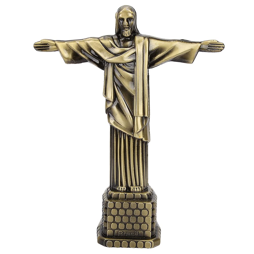 Hilitand Bronze Statue Of Christ Ornament Figurine Wrought Iron World Famous Landmark Statuette For Home Decor