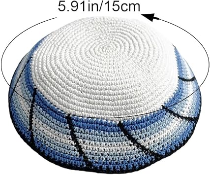 Handmade Knitted Kippah for Men Adults, 15cm Mix Colors Jewish Knitted Kippah Hat Kippah Yamaka Hat Yarmulka Cap