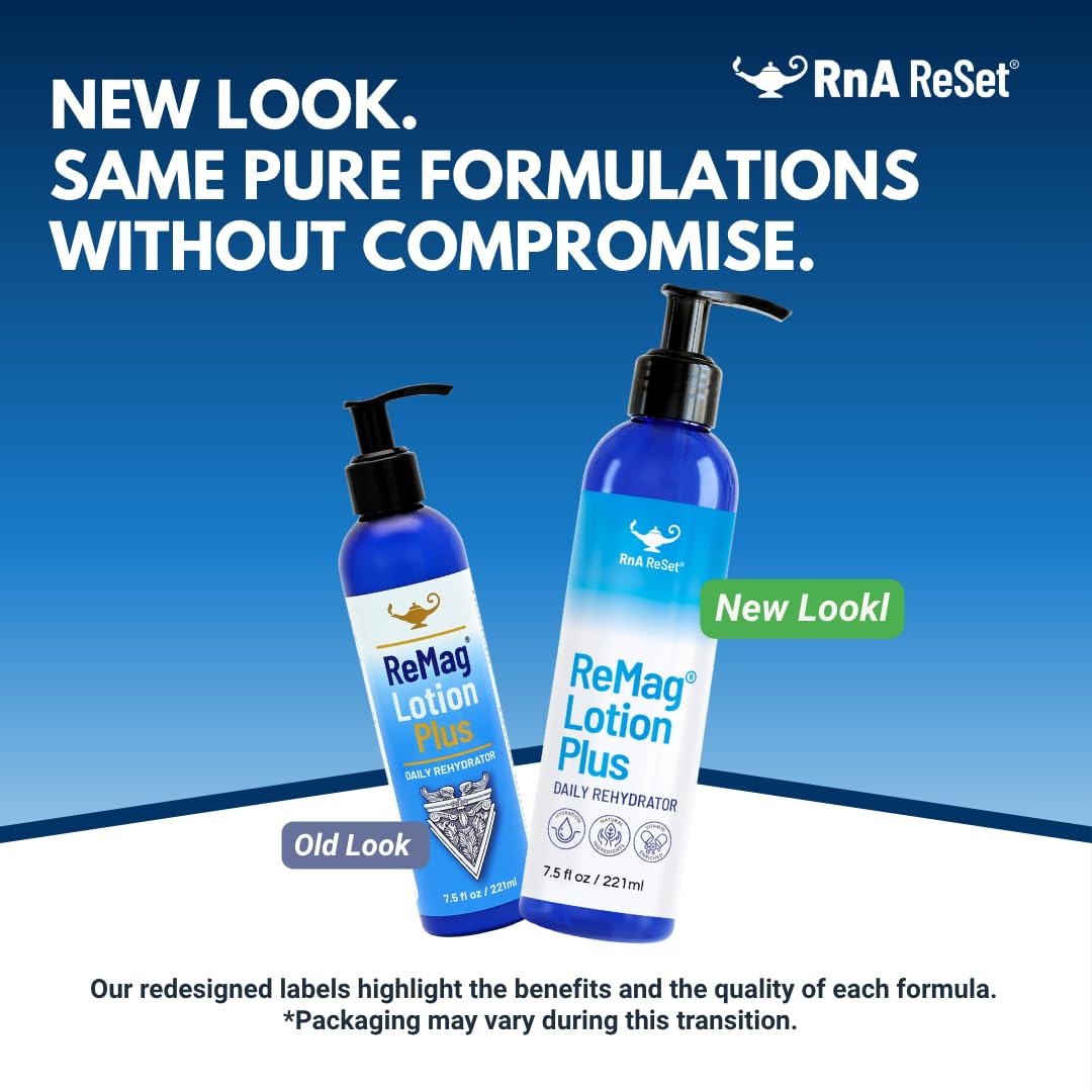 RnA ReSet ReMag Lotion Magnesiumlotion, 220 ml | Täglicher ReHydrator, Seidig glatte topische Magnesiumlotion, Besser als Öl, Kein brennendes Gefühl oder Flecken