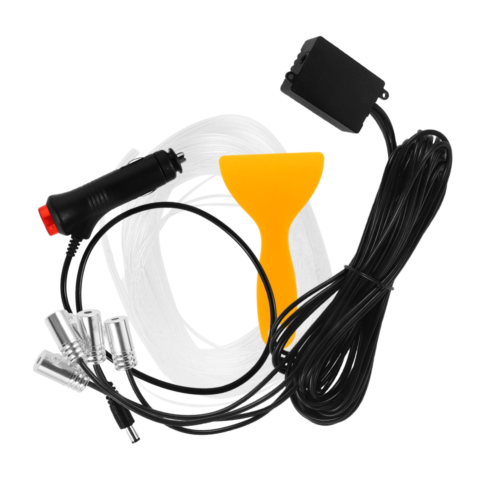 ULTECHNOVO Led Lights for Car Interior 1 Set Fiber Optic Decorative Lighting Kit 4 Split Ways Modes