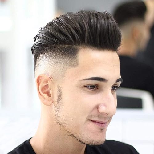 Miniatura 8 de Tupé de cabello humano natural para hombres, prótesis de reemplazo de cabello, 8 x 10 pulgadas, unidades de sistema de cabello frontal de encaje