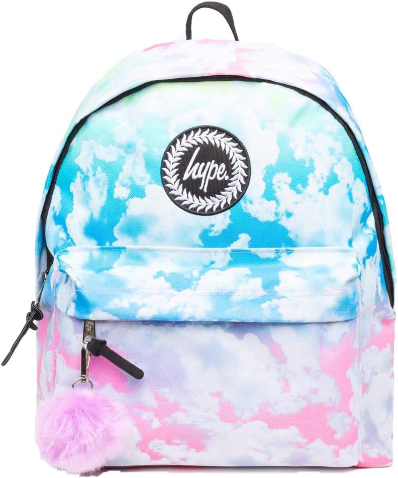 Pastel Gradient Clouds Pom Pom Backpack Bag Multi