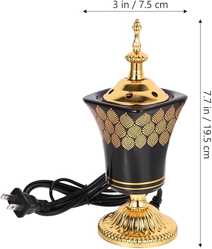 Miniatura 2 de Quemador de incienso Bakhoor Quemador eléctrico Oud Frankinciense Candle Stand Inciense Stick Holder Aroma Difusor de incienso Horno de incienso