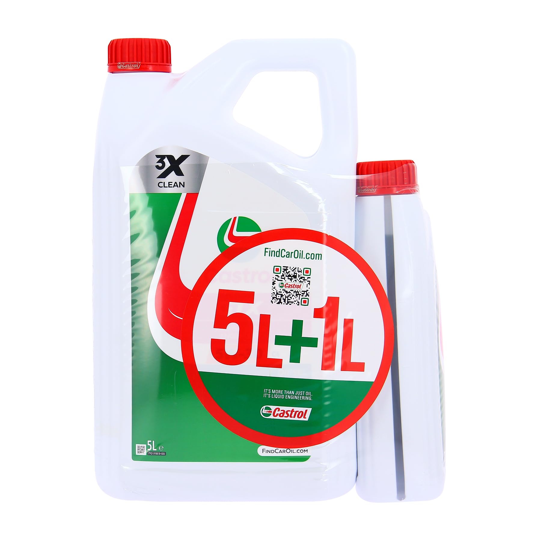 CASTROL GTX Aceite de Motor 5W-30 C4, pack de 5+1L, Homologación ACEA C4, Ayuda a prolongar la vida útil del motor
