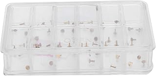 Watch Repairing Dial Feet, Copper Watch Dial Feet Assortment Spares Repairs Parts Multiple Compartments Box for Wristwatch Watchmaker