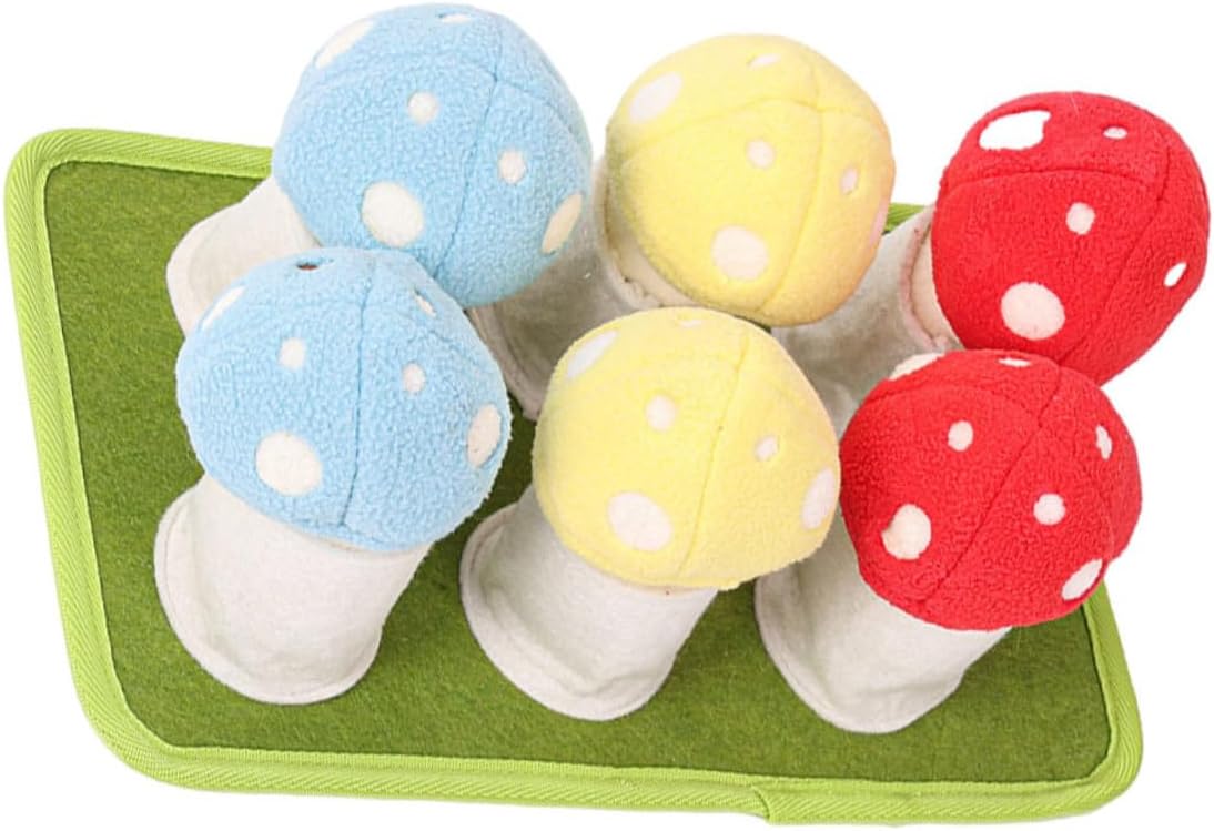 1Pc Slow Feeder Dog Interactive Pet Chew with Lovely Mushroom Design for Mental Stimulation and Training for Puppies and Dogs to Eat Slowly and Enjoy Foraging