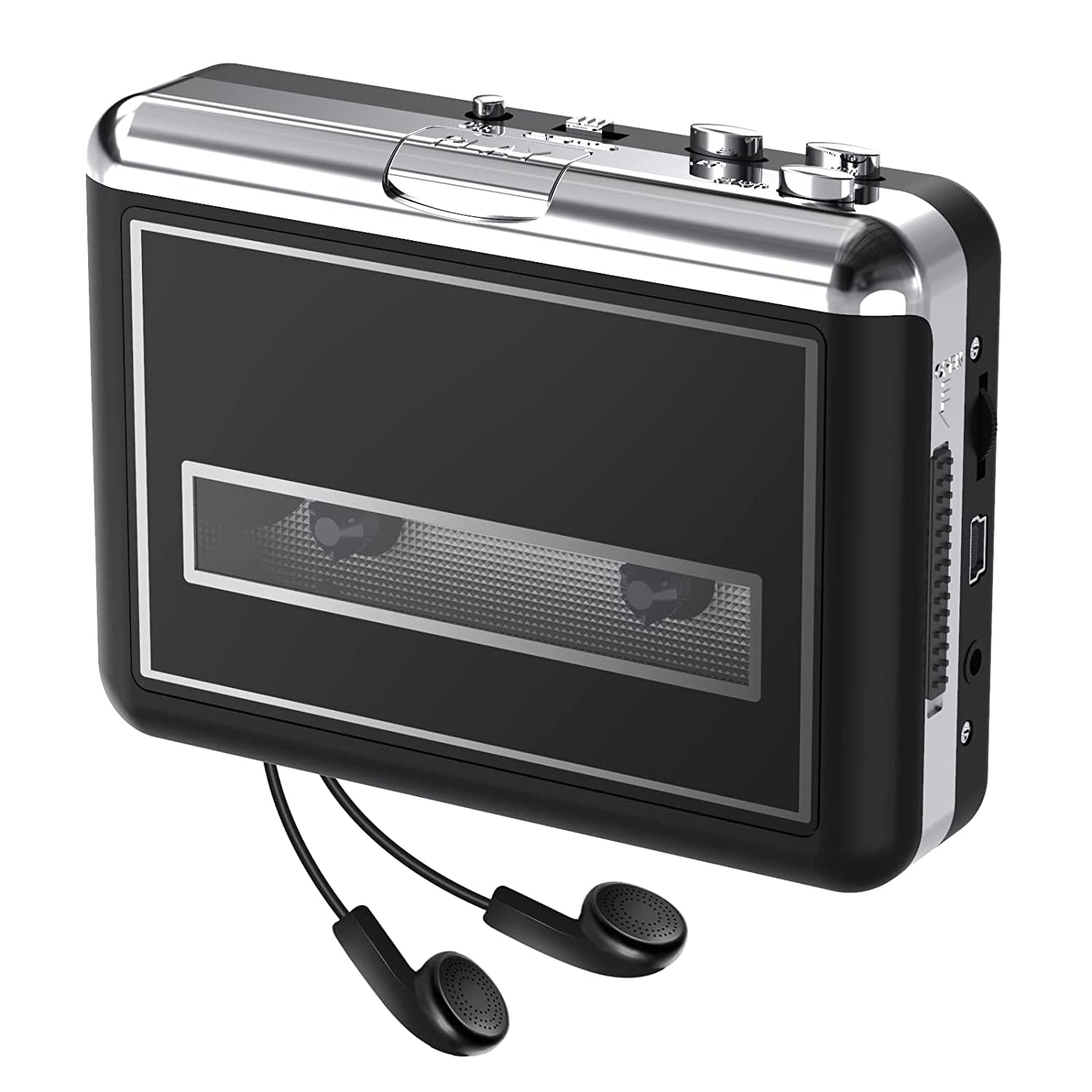 Lettore di cassette retrò USB per digitalizzazione e registrazione audio, compatibile con laptop e PC