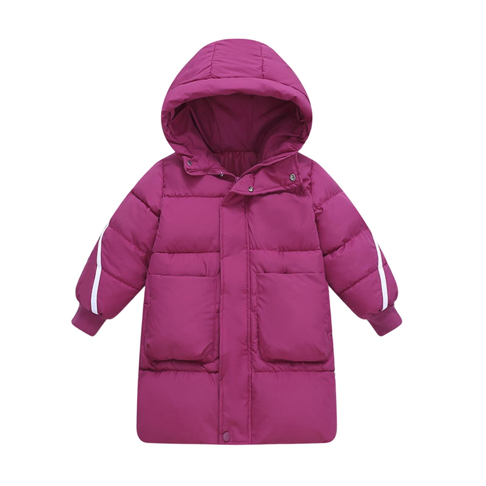 Generico Giacca Invernale Bambina,Piumino Lungo Da Bambina Giacca Invernale Calda E Spessa Casual Antivento Per Tempo Freddo Per Bambini
