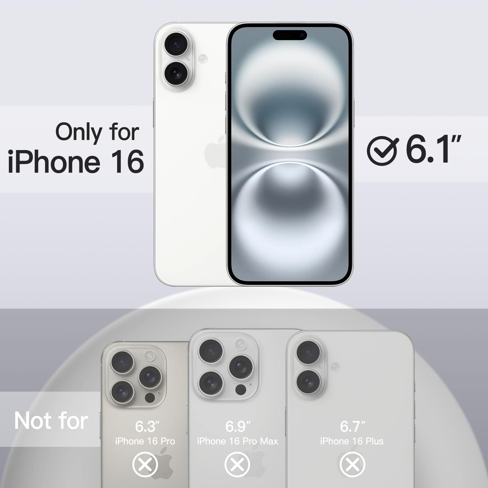 JETech Magnetic Silicone Case for iPhone 16 6.1-Inch, Compatible with MagSafe, Silky Soft Touch - Image 2