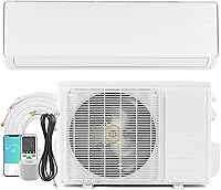 Vista 1 de Bonnlo Aire acondicionado y calentador mini split habilitado para Wifi de 17000 BTU, 17 SEER2 230 V inversor de pared sin conductos, unidad de CA