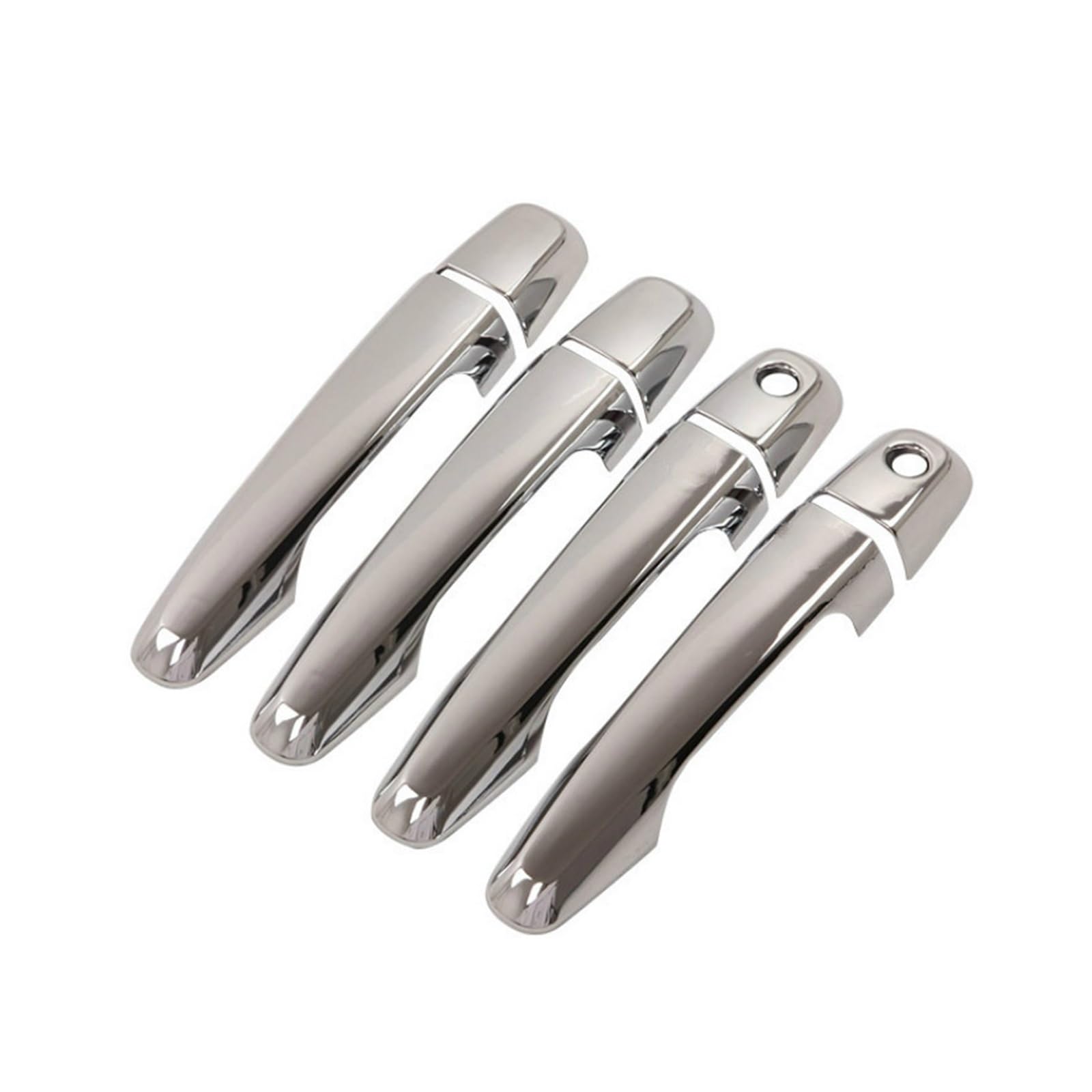 Drezzo Car Exterior Door Handle for Mitsubishi L-200 for Triton for Pickup 2006-2014 Chrome Car Door Handle Cover(2 Keyholes)