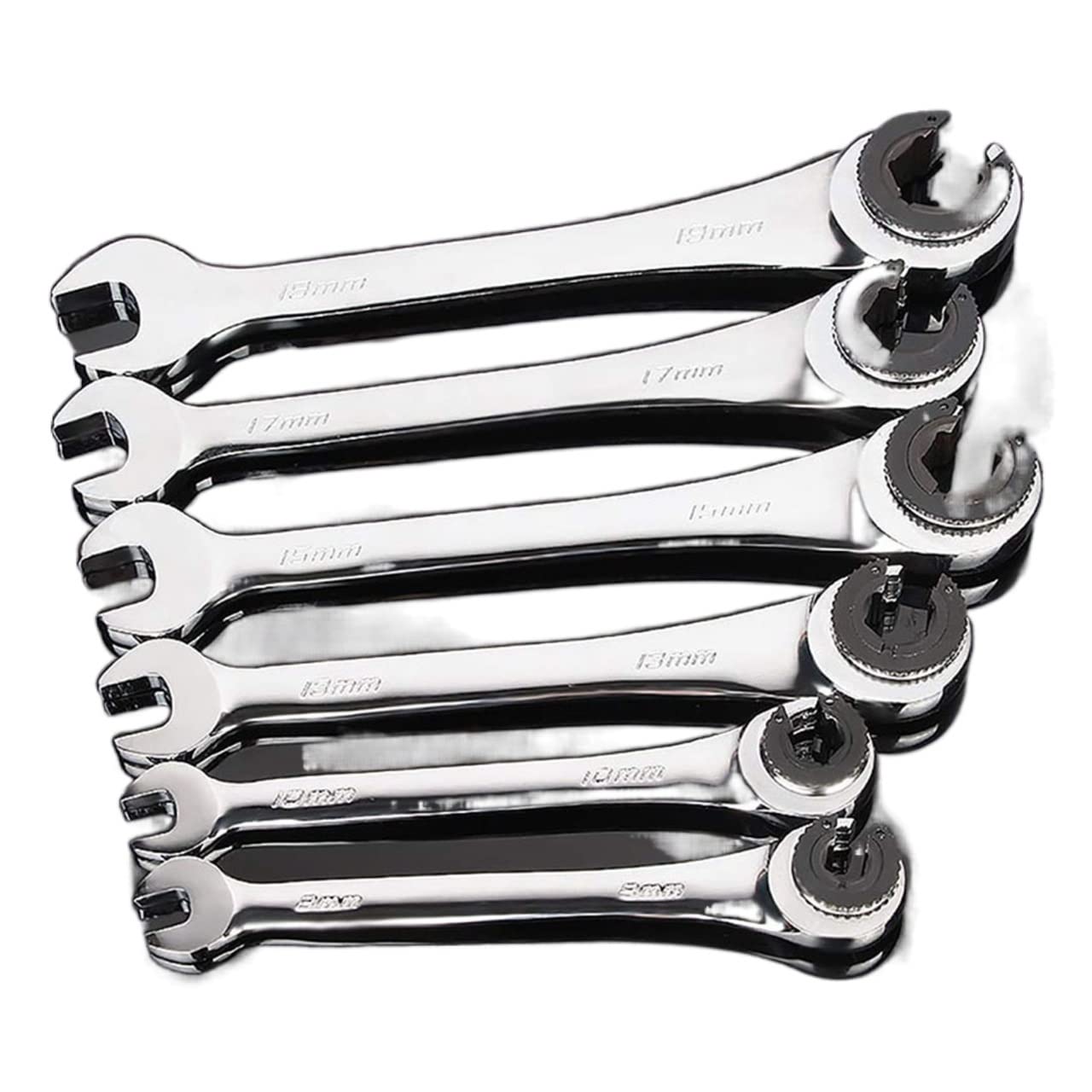 Juego De Llav De Trinquete Combinadas, Llave Universal De Cabeza Flexible De Acero Al Cromo Vanadio Con Extremo De Caja Métrico De 72 Dient - AliExprs 1420