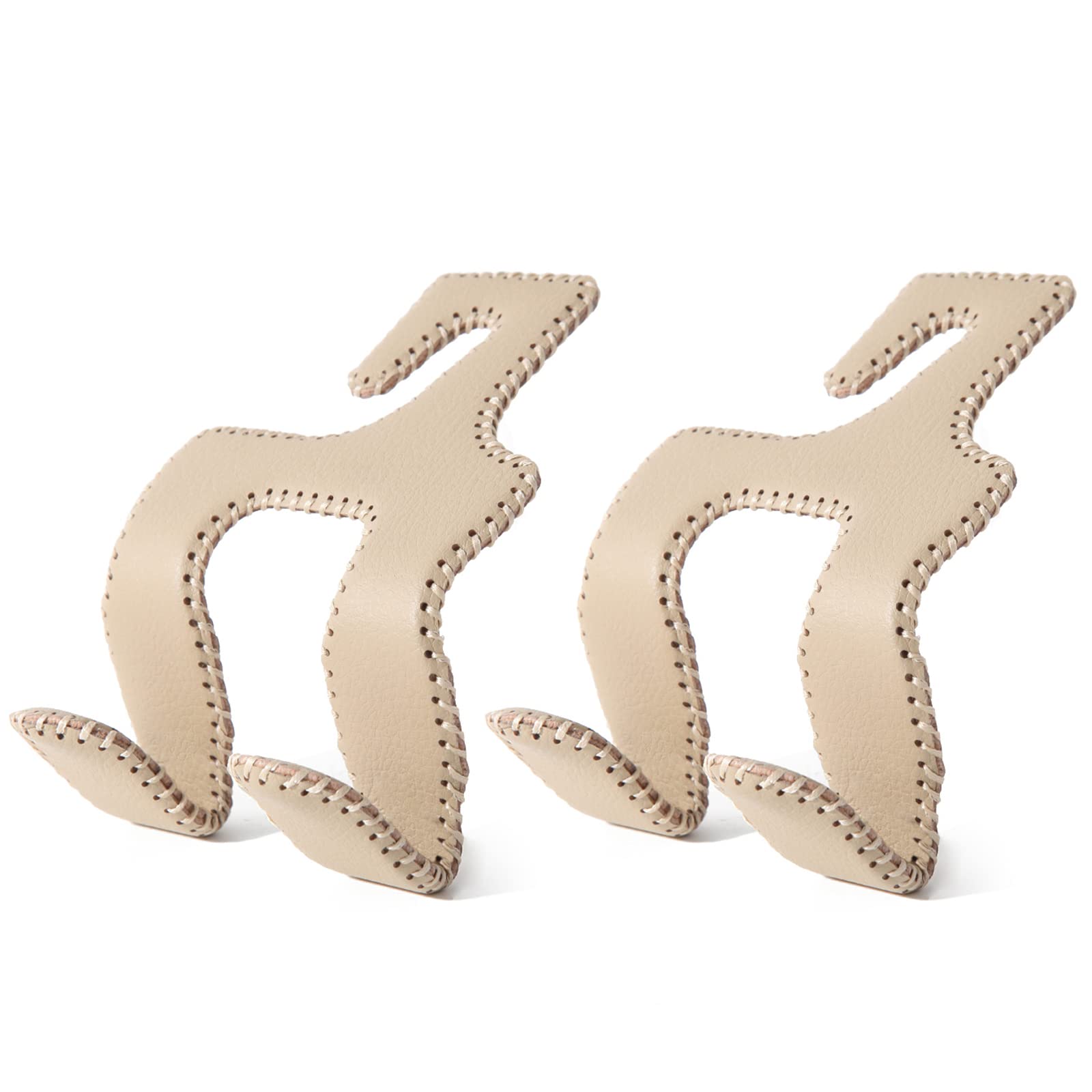 AMVOYOA 【2021 Upgraded】 Car Purse Hook, 2 in 1 Car Seat Headrest Hooks Durable Hanger Storage Holder Leather Organizer for Hanging Grocery Bags, 2