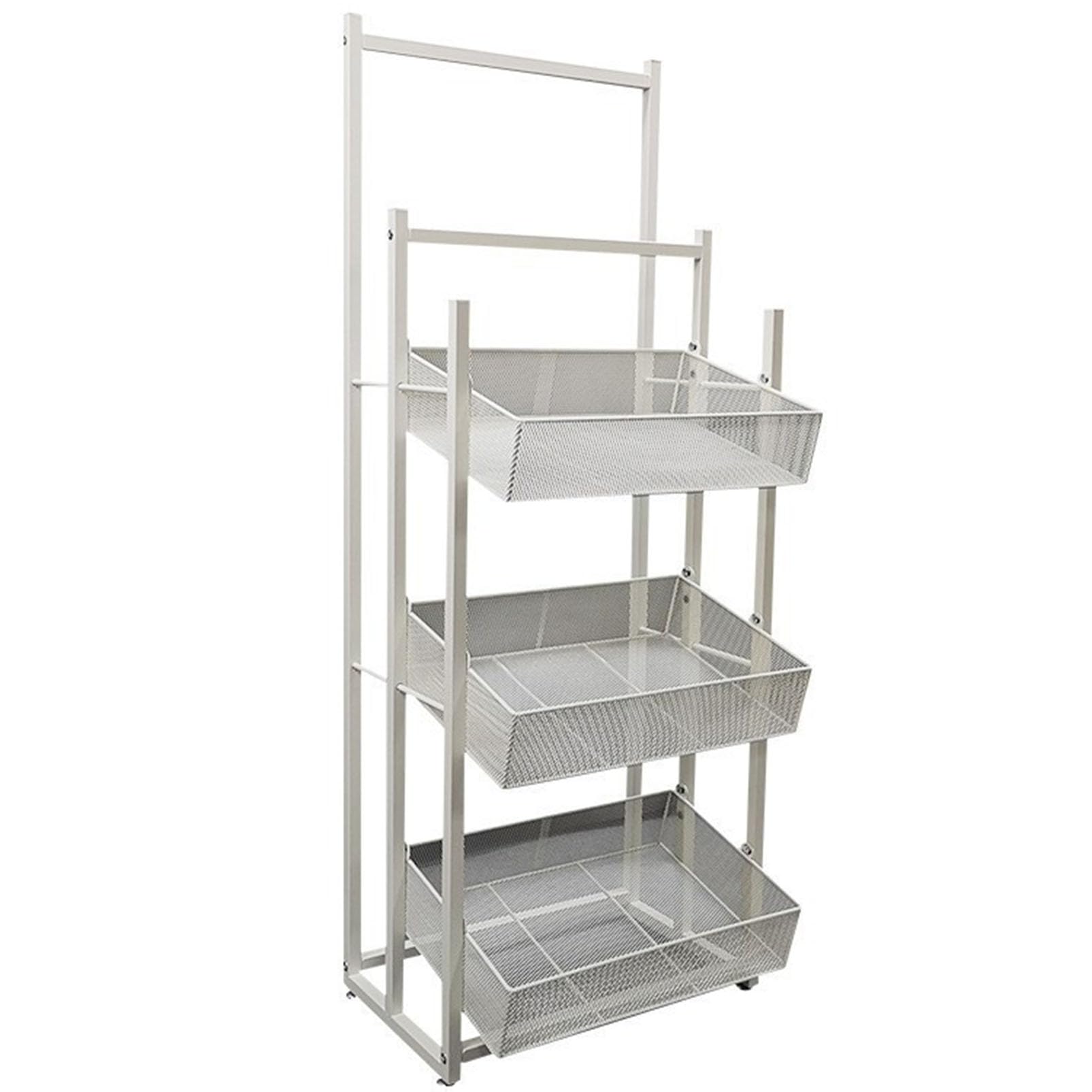 FCXWEVR Black Metal Umbrella Retail Display Stand with MultiFunctional Snack nizer Chip Holder and Storage Shelf Brackets for Home Theater Concession Stand.