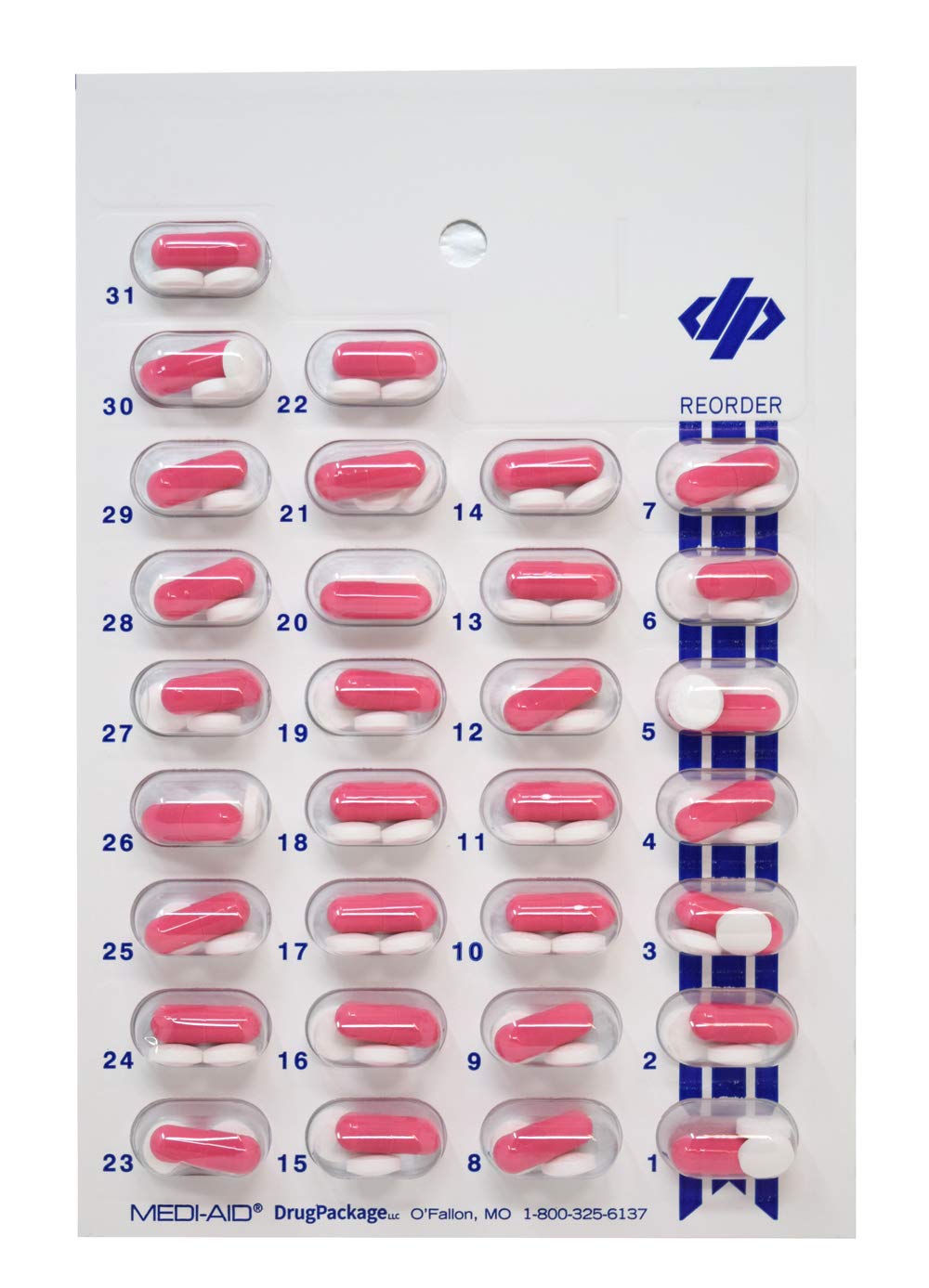 Monthly Pill Organizer Cold Seal Medication Blister Cards DIY