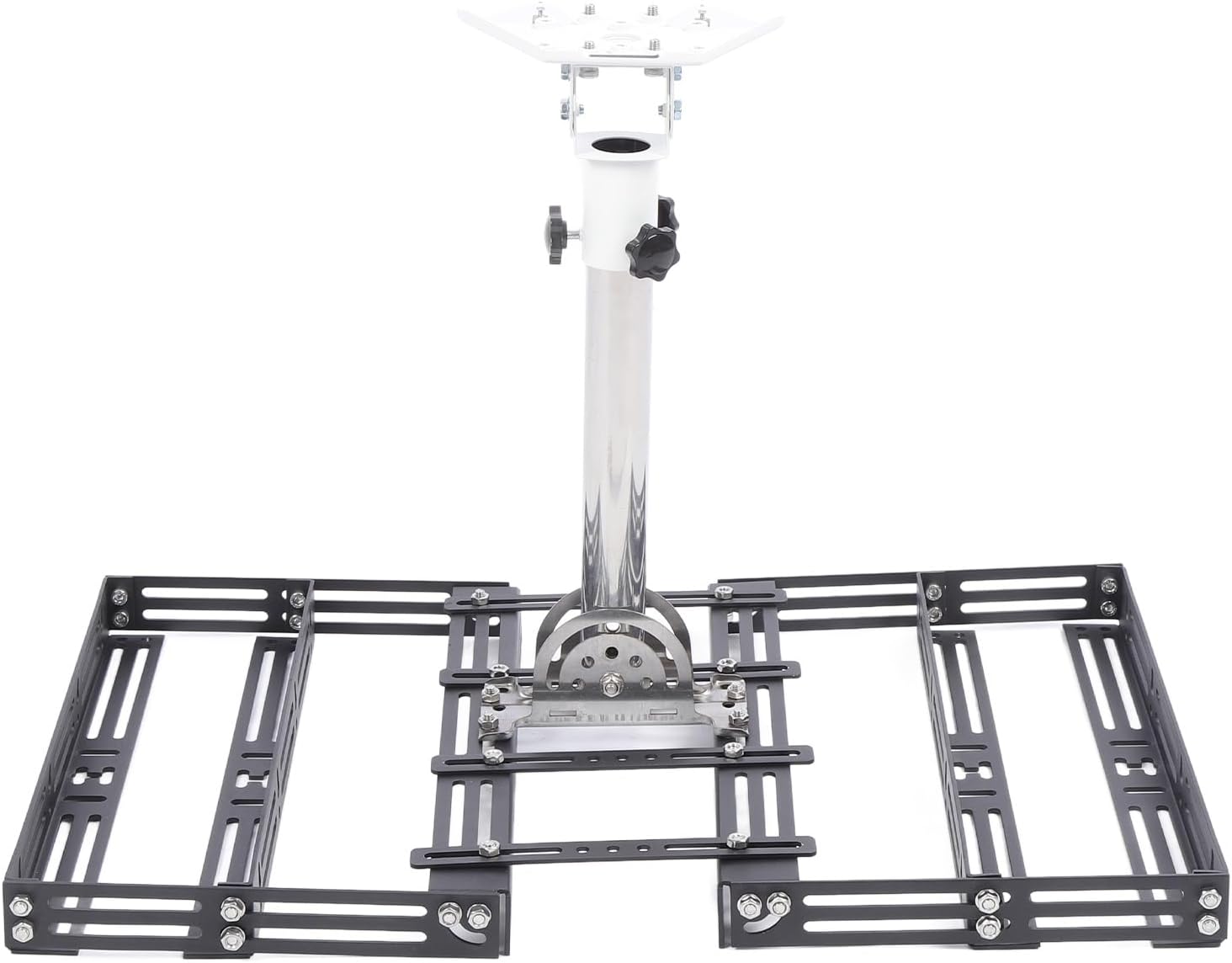 Rectangular Satellite Roof Mount Adjustable 360 Degree Rotatable 160 Degree Tilt Mini Standard Antenna Mounting Kit for Roof Antenna Stainless Steel