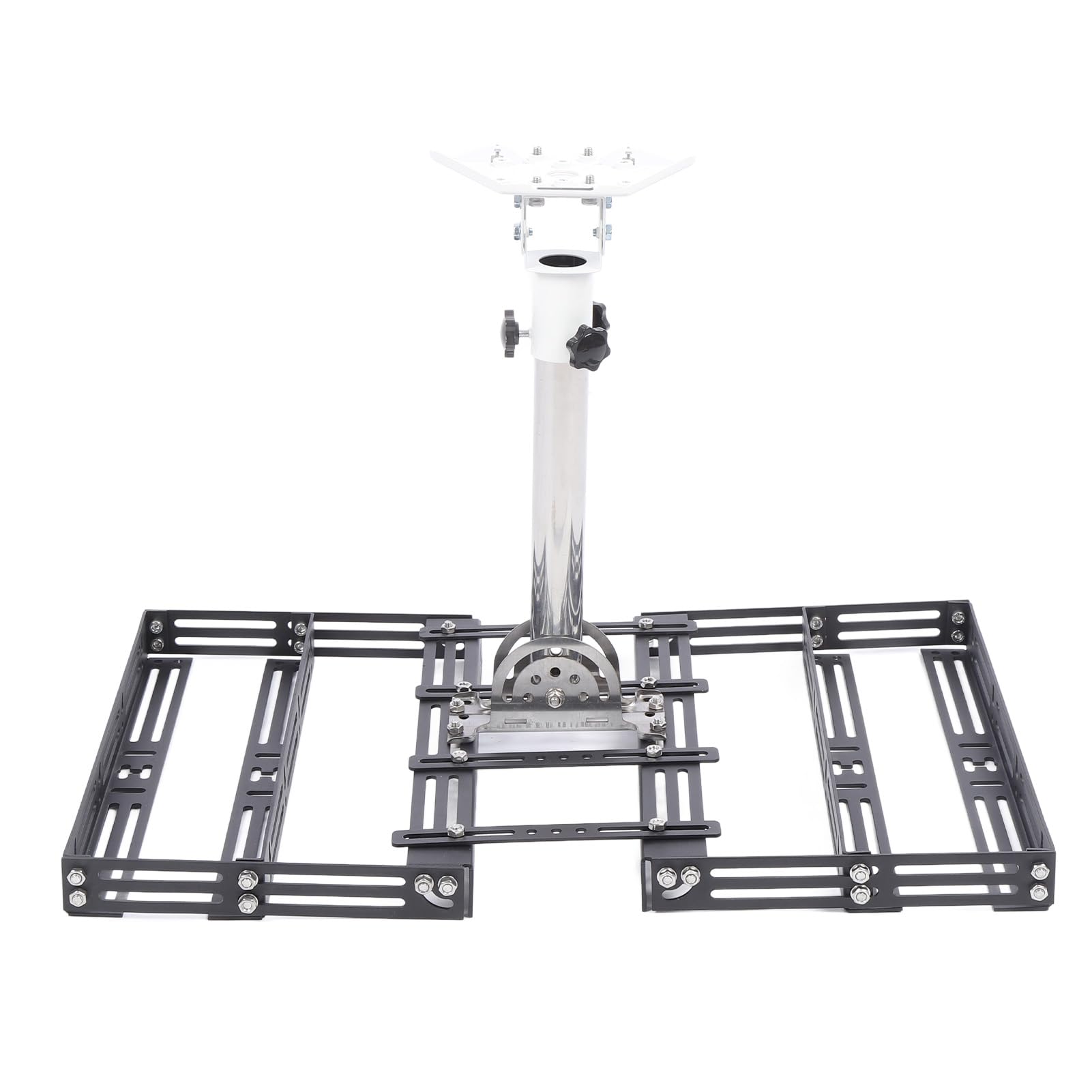 Topiky Soporte de Techo Rectangular para Mini Antena, Giratorio de 360 ​​Grados, Inclinación de 160 Grados, Kit de Montaje Ajustable No Penetrante, Soporte de Antena Satelital Ajustable con Acero