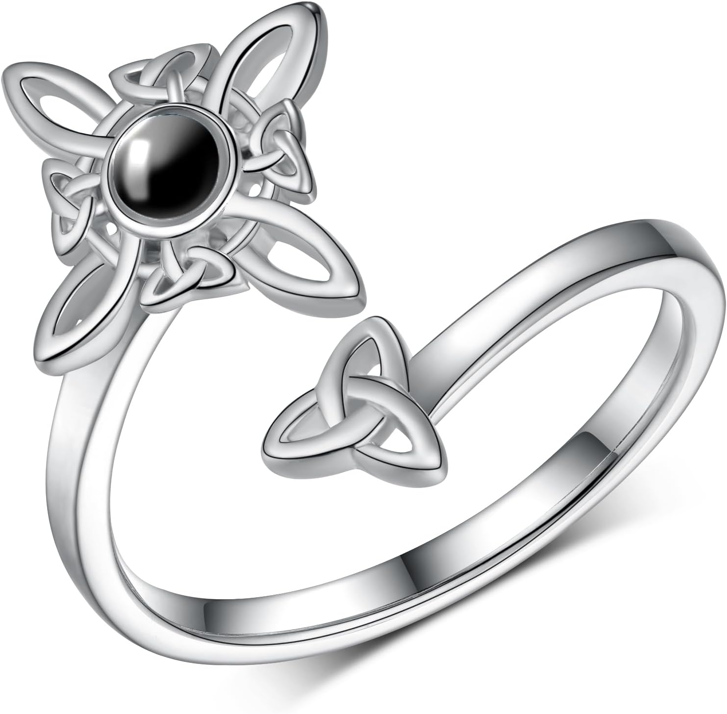 Witches Knot Ring 925 Sterling Silver Celtic Witches Knot Open Ring Witches Knot Jewelry Gifts Irish Jewelry Gifts for Women
