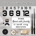 Mintime Modern Frameless DIY Wall Clock Large 3D Wall Watch Mirror Numbers for Living Room Bedroom Kitchen