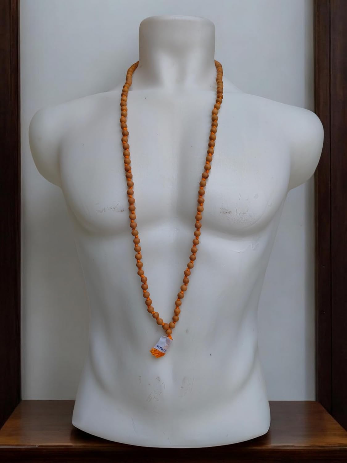 Sandalwood Japa Mala 8MM – White Chandan Mala Aromatic Fragrant Hand-Knotted Tibetan Prayer Beads for Meditation, Yoga, Chanting, Bracelet & Necklace Jewelry | Genuine Nepal Buddhist Wooden Mala - Image 3