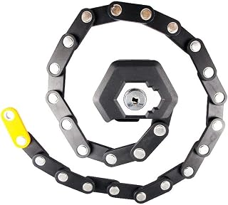 ZECHAO Foldable Bicycle Anti-Theft Lock,High Security Anti Shear Scooter Electric Cycling Chain Lock Mountain Road Bike Lock Cycling Locks