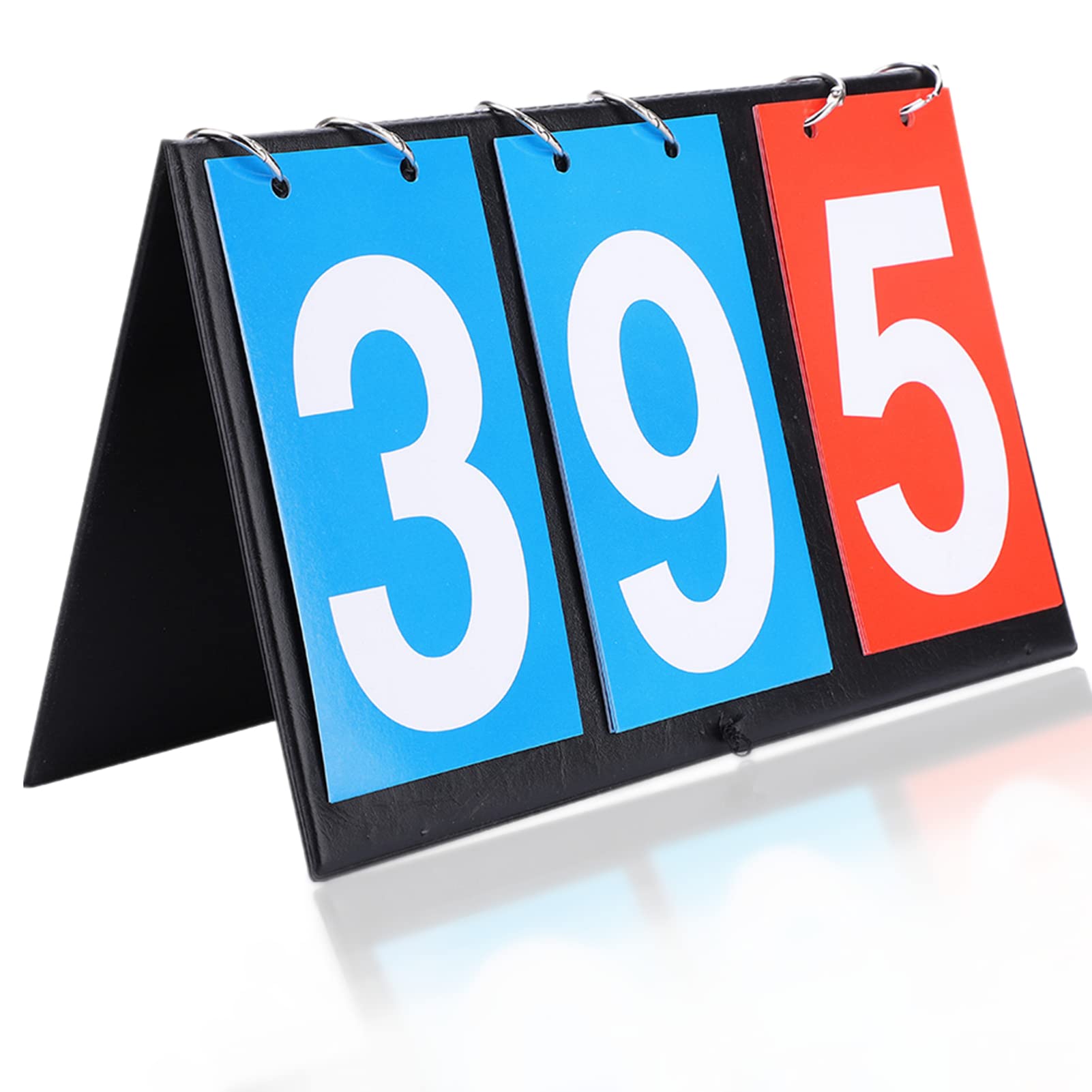 Dioche Scoreboard, Portable Multifunction Display, 2/3/4 Digit Flip Sport Scoreboard Score Counter for Table Tennis, Basketball, Football, Badminton, for Competitions Indoor and Outdoor (3 Digits)