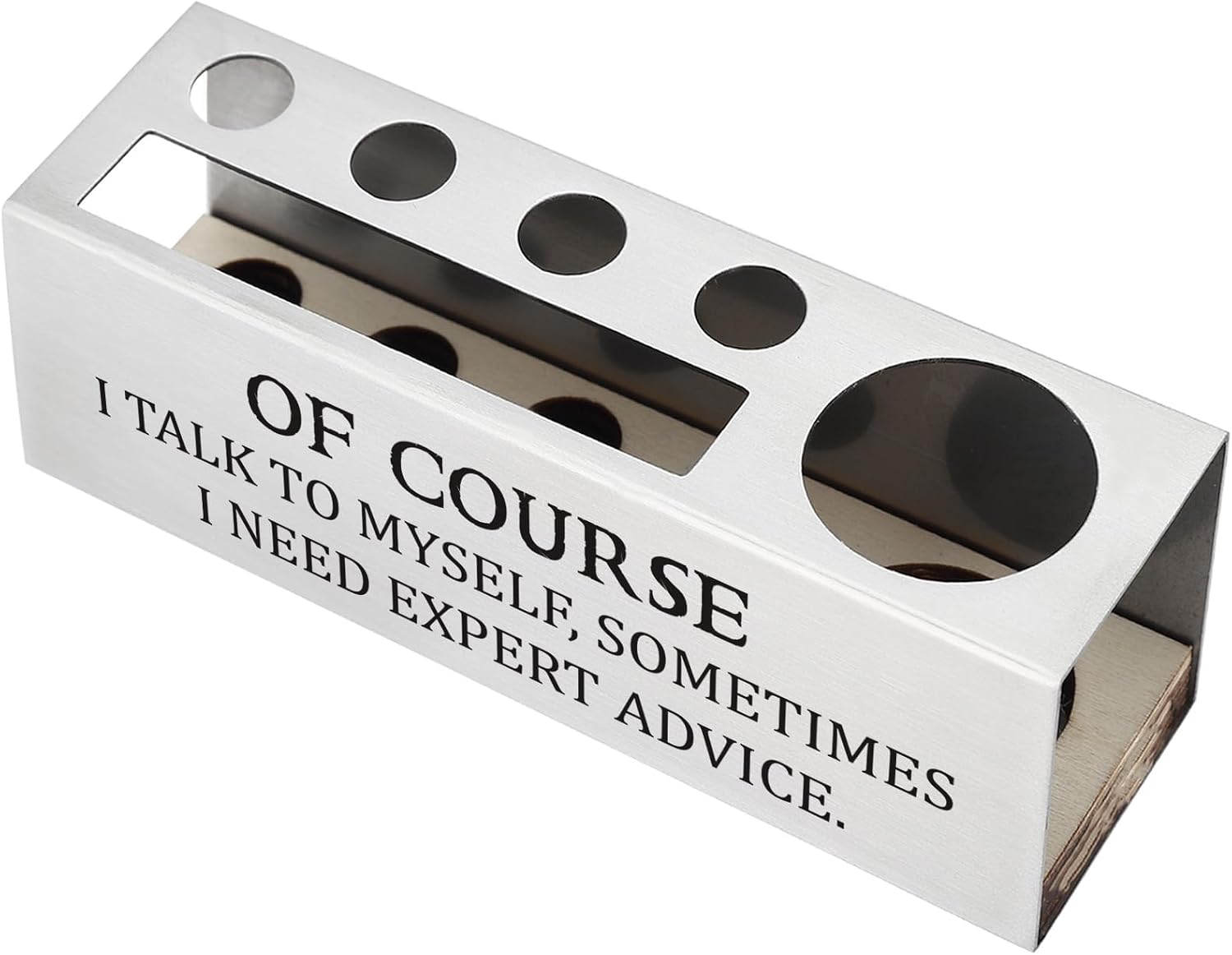Of Course I Talk to Myself Sometimes I Need Expert Advice,Sarcastic Office Humor Gift for Coworkers Professionals Entrepreneurs, Office Pencil Holder for Desk SD287 image 2