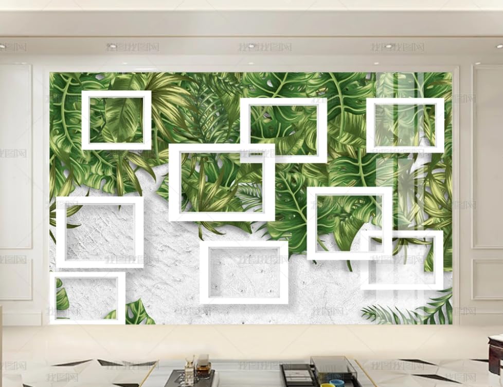 Poster géant mural salon et chambre au style botanique moderne